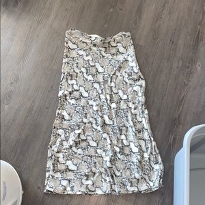 Snakeskin midi skirt